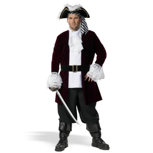 Pirate Captain Plus Adult Costume 1 Pirate Captain Plus Adult Costume