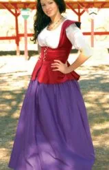 Rouge Cotton Velveteen Bodice Renaissance Collection Costume