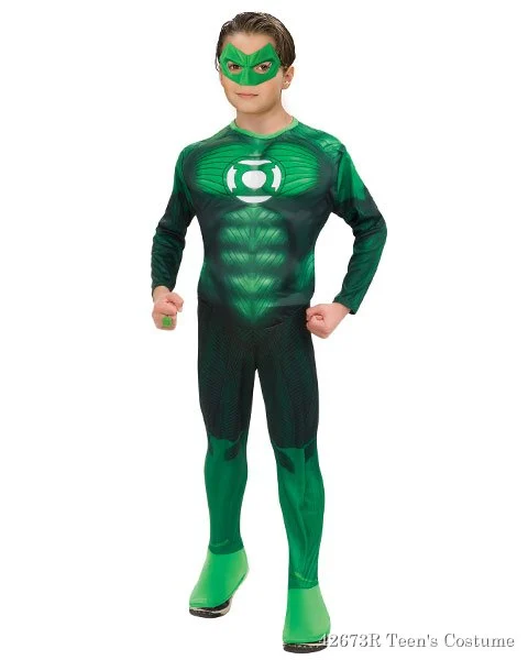 Teen Deluxe Muscle Chest Green Lantern Hal Jordan Costume 1 Teen Deluxe Muscle Chest Green Lantern Hal Jordan Costume