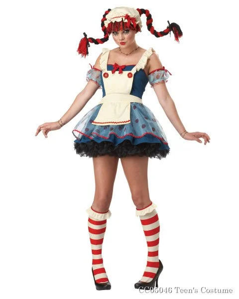 Teen Girl Rag Doll Costume 1 Teen Girl Rag Doll Costume