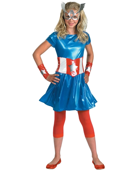 Girls Captain America Costume 1 Girls Captain America Costume