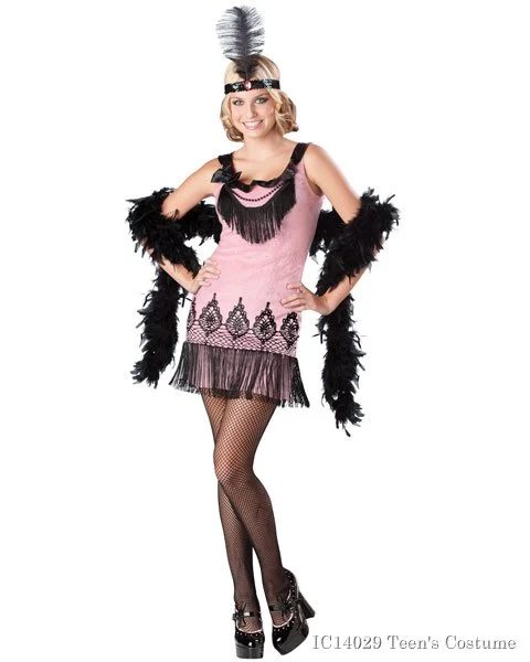 Teen Flirty Flapper Womens Costume 1 Teen Flirty Flapper Womens Costume