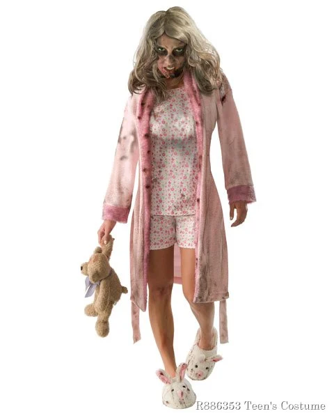 Walking Dead Little Girl Zombie Pajamas Costume Teen 1 Walking Dead Little Girl Zombie Pajamas Costume Teen