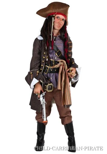 Child Realistic Caribbean Pirate Costume 1 Child Realistic Caribbean Pirate Costume